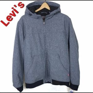 Levi's XL Gray Hooded Men's Bomber Jacket NWT